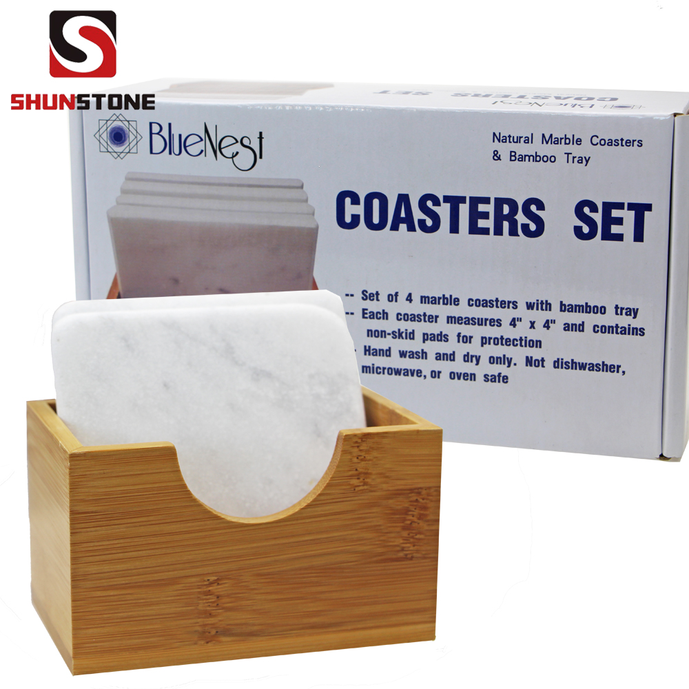 factory Outlets for Wooden Box - SHUNSTONE square coaster in carrara marble material – Shunstone