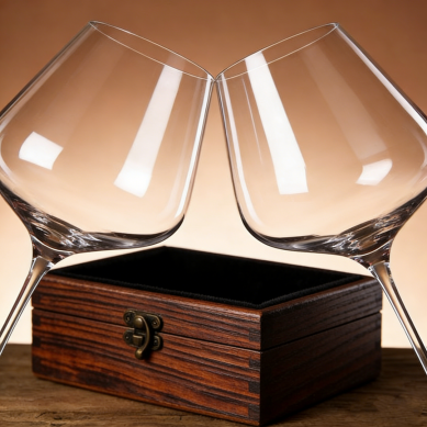 Shunstone High Quality Modern Wine Glasses Goblet Burgundy Red Wine Glass Wedding Gift Set for Couple